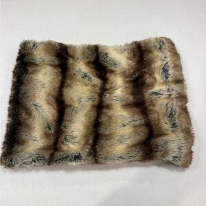 Faux Fur Brown Tan Scarf Neckwarmer